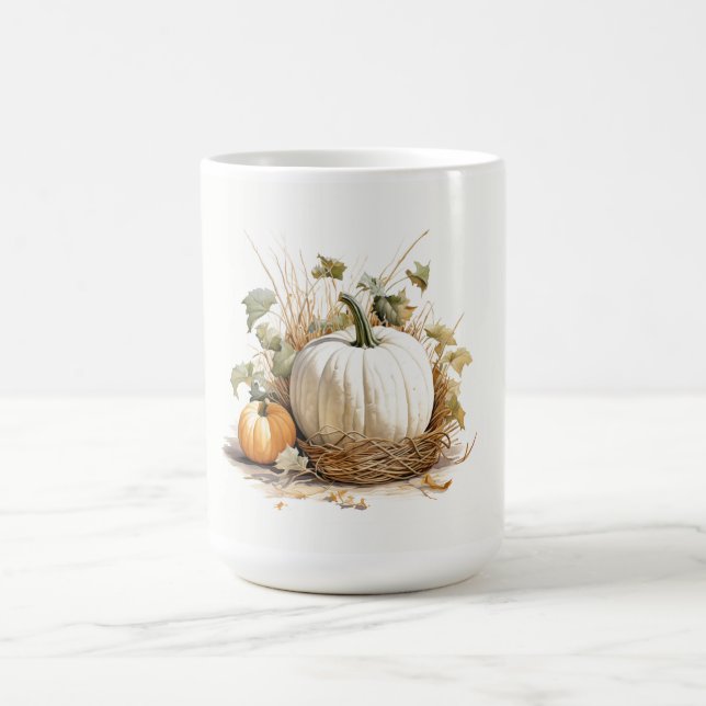 Taza De Café Parche de calabaza otoñal (Centro)