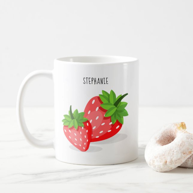 Taza De Café Parche de fresa (Con donut)