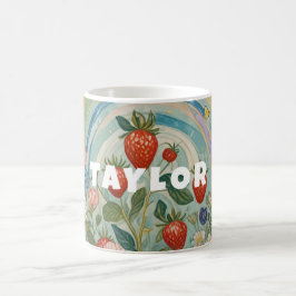 Taza De Café Parche de fresa caprichoso