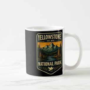 Taza De Café Parche Emblema Parque Nacional Yellowstone Vintage