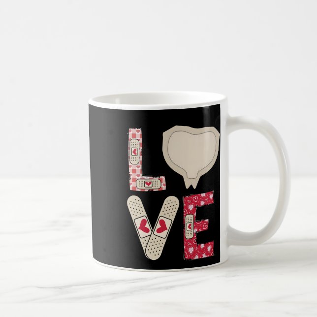 Taza De Café Parche Funny Wound Ca De San Valentín Médico Plast (Derecha)
