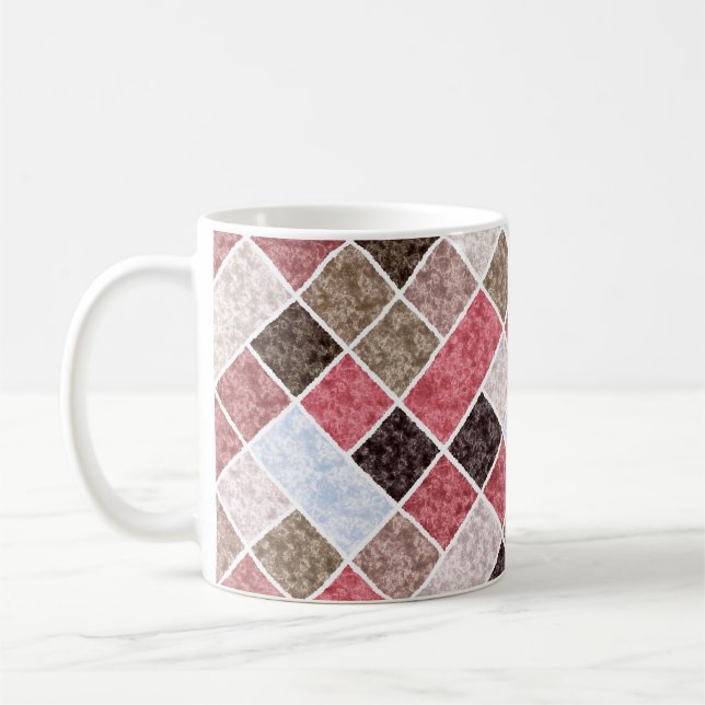 Taza De Café parche sin costuras de granito mármol cuadrado pat (Izquierda)