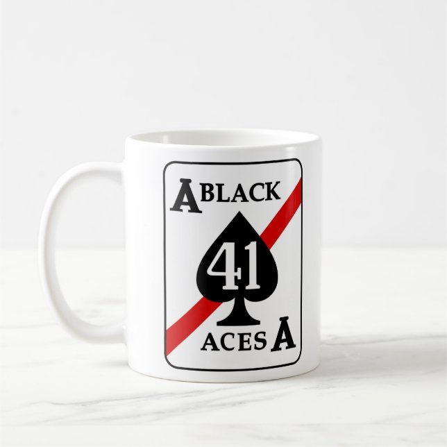 Taza De Café Parche VFA-41 VF-41 Black Aces (Izquierda)