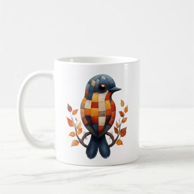 Taza De Café Parchwork Bird Mug (Izquierda)