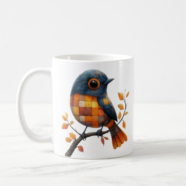 Taza De Café Parchwork Bird Mug (Izquierda)