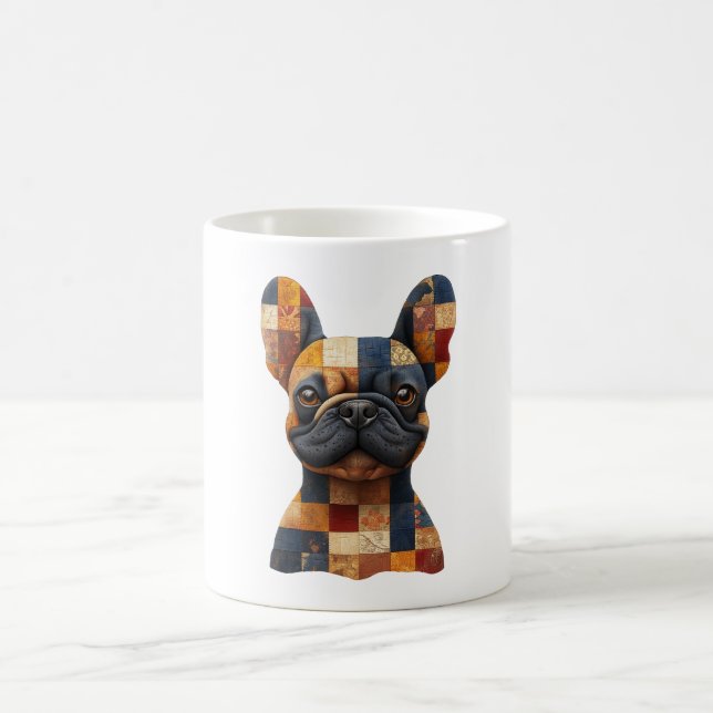 Taza De Café Parchwork Bulldog francés Mug (Centro)