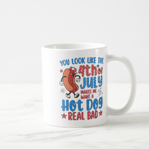 Taza De Café Parece Que El 4 De Julio Me Hace Querer Un Perro C