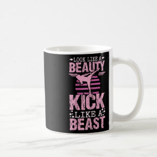 Taza De Café Parece una belleza patea como una bestia Karate Ki