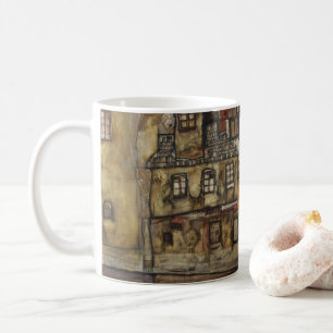 Taza De Café Pared de casa en el río por Egon Schiele