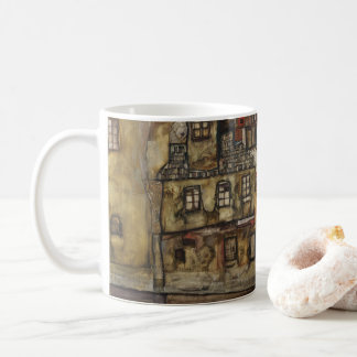 Taza De Café Pared de casa en el río por Egon Schiele