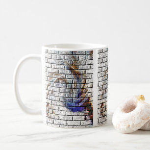 TAZA DE CAFÉ PARED DE LADRILLO