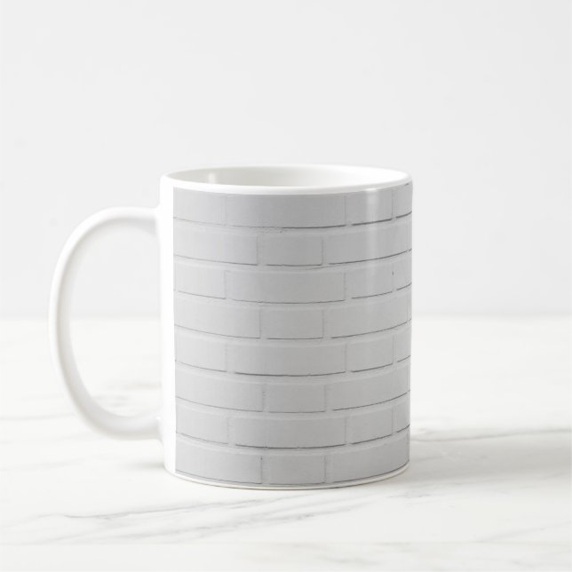 Taza De Café Pared de ladrillo blanco (Izquierda)