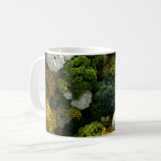 Taza De Café Pared de musgo, Bordes Florales Vintage – Eleganci