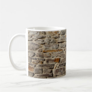 Taza De Café Paredes de piedra rústica, decoración texturizada