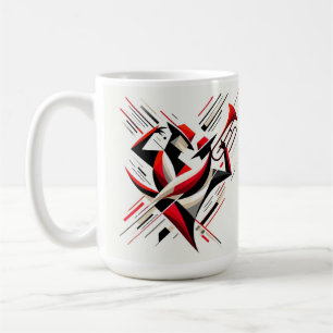 Taza De Café Pareja abstracta de trombón de jazz