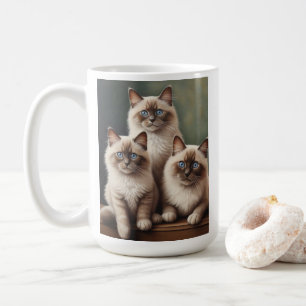 Taza De Café Pareja Adorable de Ragdoll Kittens Gato Dulce