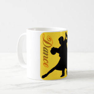 Taza De Café Pareja bailarina de silueta