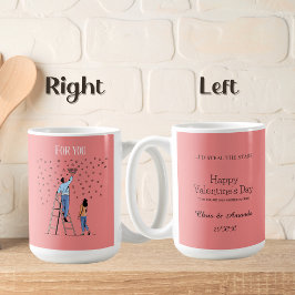 Taza De Café Pareja caprichosa "Para ti robaría las estrellas"