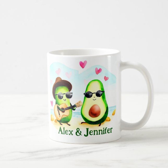 Taza De Café Pareja de aguacate (Derecha)
