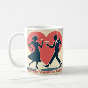 Taza De Café Pareja de baile moderno de cadera de mediados de s