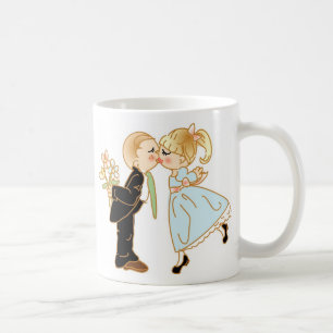 Taza De Café Pareja de Besado Cutáneo