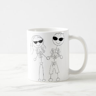 Taza De Café Pareja de bodas de playa