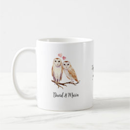 Taza De Café Pareja de búhos enamorados