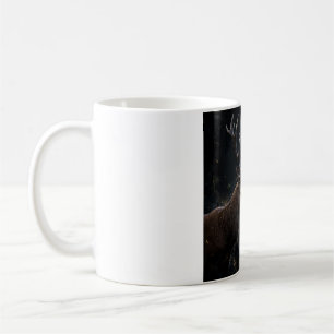 Taza De Café Pareja De Ciervos Noche Estrellada