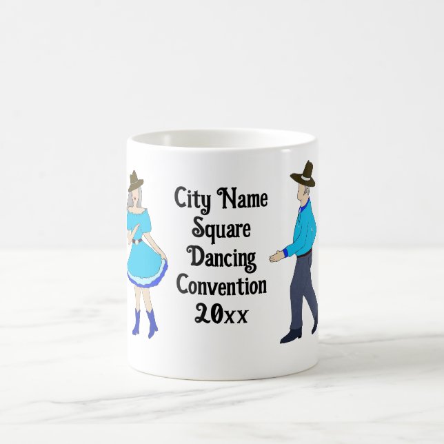 Taza De Café Pareja de danza cuadrada (Centro)