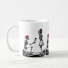 Taza De Café Pareja de esqueletos Amor Nunca se Desvanece