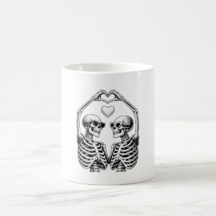 Taza De Café Pareja de esqueletos del día de San Valentín - Cor