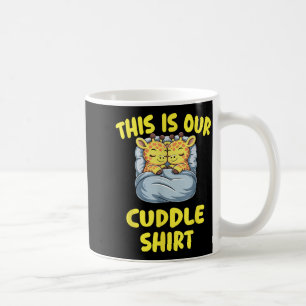 Taza De Café Pareja de jirafas lindas esto es nuestro abrazo