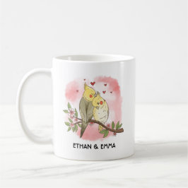 Taza De Café Pareja de pájaros lindos Día de San Valentín Perso