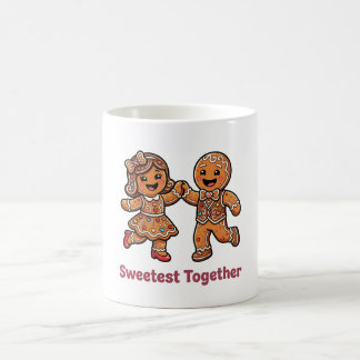 Taza De Café Pareja de pan de jengibre lindo más dulce juntos N