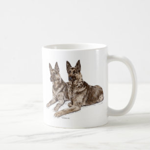 Taza De Café Pareja de perros pastores alemanes