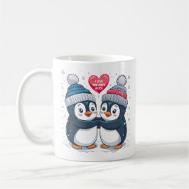 Taza De Café pareja de pingüinos