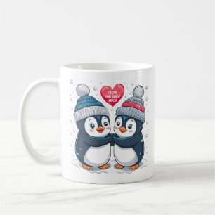 Taza De Café pareja de pingüinos