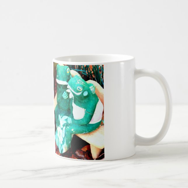 Taza De Café pareja de ranas verdes (Derecha)
