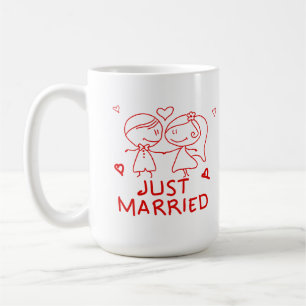 Taza De Café Pareja de recién casados diseño de amor