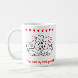 Taza De Café pareja de regalos de el día de San Valentín lindo 