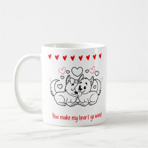 Taza De Café pareja de regalos de el día de San Valentín lindo