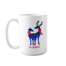 Pareja de renos de Navidades nórdicos azules