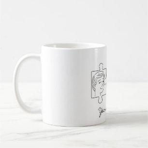 Taza De Café Pareja de rompecabezas lindo "Tú me completas" San