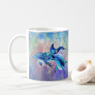 Taza De Café Pareja Dolphin Coffee Mug