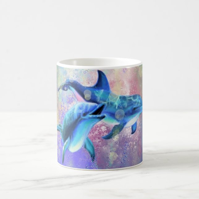 Taza De Café Pareja Dolphin Coffee Mug (Centro)