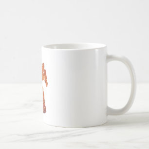 Taza De Café Pareja dorada, beso, tazón romántico