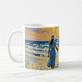 Taza De Café Pareja enamorada en la playa - Café Mug
