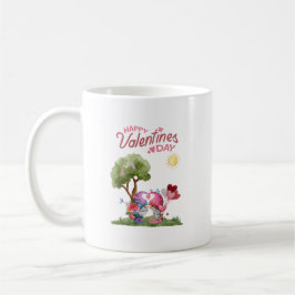 Taza De Café Pareja Gnome de color de agua el día de San Valent