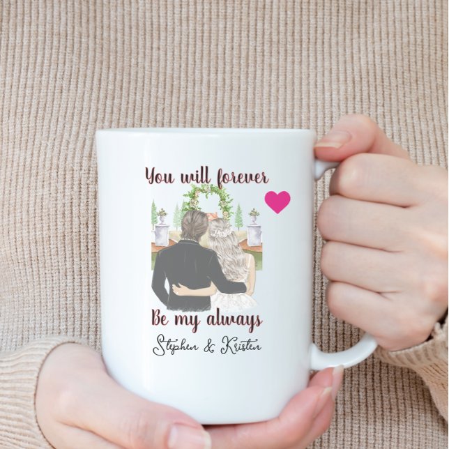 Taza De Café Pareja para siempre aniversario boda (Subido por el creador)