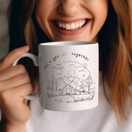 Taza De Café Pareja personalizada Mug, Pareja Mug, Campping Mug